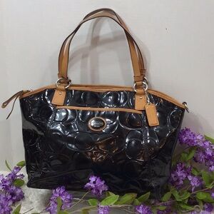 Coach Peyton embossed patent leather tote bag